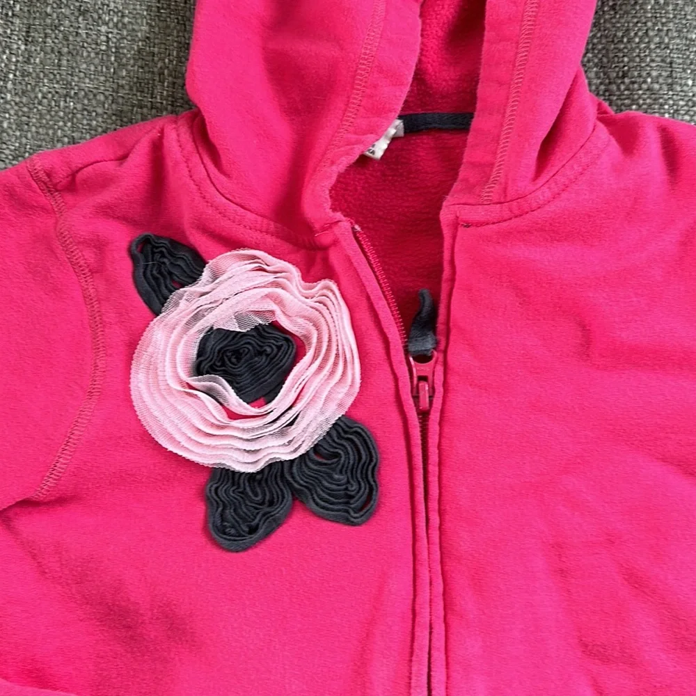 Old Navy Grils Pink Full Zip Hooded Sweatshirt size 10-12